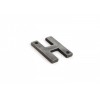 Letter H - Antique Pewter