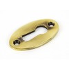 Period Oval Escutcheon - Aged Brass