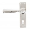 Straight Lever Lock Set - Polished Chrome