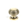 Aged Brass Beehive Cabinet Knob 30mm