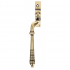 Reeded Left Hand Espag Handles - Aged Brass