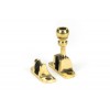 Mushroom Brighton Fastener (Radiused) - Aged Brass