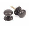 Small Mushroom Mortice/Rim Knob Sets - Aged Bronze 