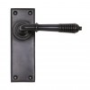 Aged Bronze Reeded Lever Latch Set