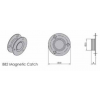 Brio 40mm Ø Panel to Panel Magnetic Catch (Pair) - Satin