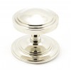 Art Deco Centre Door Knob - Polished Nickel 