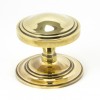 Art Deco Centre Door Knob - Aged Brass