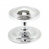 Art Deco Centre Door Knob - Polished Chrome