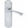 Olton Lever Lock Handle Set - Polished Chrome