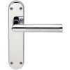 Mitred Lever Latch Handle - Polished Chorme/Satin Chrome