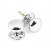 Small Mushroom Mortice/Rim Knob Sets - Polished Chrome