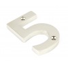 Numeral 5 - Polished Nickel