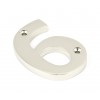 Numeral 6 - Polished Nickel