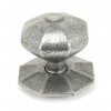 Octagonal Centre Door Knob (Internal) - Pewter