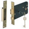 Horiz Trad Key Lock Sat Brass