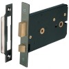 Horiz Bathroom Lock Sat Brass