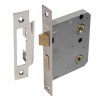 Bathroom Mortice Lock 64mm Brassed