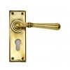 Newbury Lever Euro Set - Aged Brass