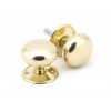 Large Mushroom Mortice/Rim Knob Sets - Polished Brass