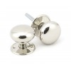 Large Mushroom Mortice/Rim Knob Sets - Polished Nickel