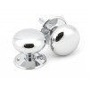 Large Mushroom Mortice/Rim Knob Sets - Polished Chrome