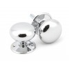 Large Mushroom Mortice/Rim Knob Sets - Polished Chrome