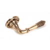 Reeded Lever on Rose Set - Polished Bronze