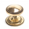 Art Deco Centre Door Knob - Polished Bronze