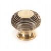 Large Beehive Cabinet Knob - Polished Bronze