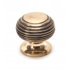 Small Beehive Cabinet Knob - Polished Bronze