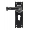 Cottage Euro Lever Lock Set - Black 