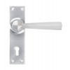 Straight Lever Lock Set - Satin Chrome