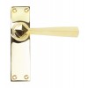 Straight Lever Latch Set - Polished Brass