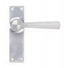 Straight Lever Latch Set - Satin Chrome