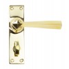 Straight Lever Bathroom Set - Polished Brass