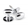 Oval Mortice/Rim Knob Set - Polished Chrome