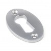 Period Oval Escutcheon - Satin Chrome
