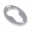 Period Oval Euro Escutcheon - Satin Chrome