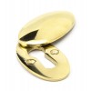 Period Oval Covered Escutcheon - Polished Brass