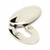 Period Oval Covered Escutcheon - Polished Nickel