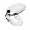 Period Oval Covered Escutcheon - Polished Chrome