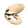 Period Oval Covered Escutcheon - Polished Bronze