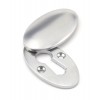 Period Oval Covered Escutcheon - Satin Chrome