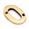 Numeral 0 - Polished Bronze