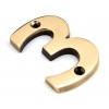 Numeral 3 - Polished Bronze