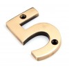 Numeral 5 - Polished Bronze