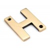 Letter H - Polished Bronze