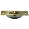 Square Ended Sash Ball Pulley - Polished Brass