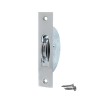 1¾" Ball Bearing Sash Pulley Square Ends - Polished Chrome