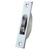 Square Ended Sash Ball Pulley - Satin Chrome